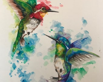 Hummingbirds Print