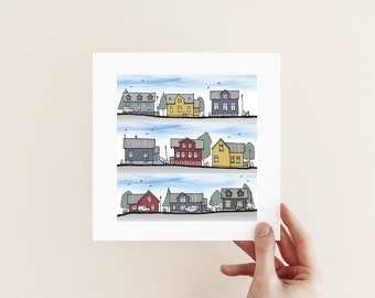 Reykjavik Print A5 - Reykjavik Cityscape - Iceland Souvenir - Scandi Home Decor - From Iceland by Sonia Nicolson