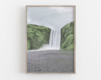 Skogafoss Waterfall Iceland South Coast - Printable Digital Download // From Iceland by Sonia Nicolson