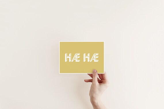 Hae Hae Icelandic Postcard Made In Iceland Etsy