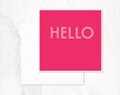 Hallo - Gruß-Karte (innen blanko) von Sonia Nicolson, Layoutlines auf Etsy