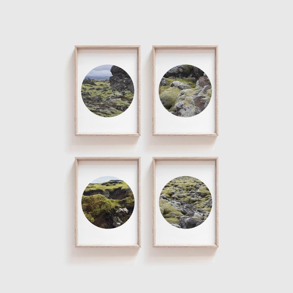 Icelandic Moss and Lava Print x4 - Iceland - Printable Digital Download - From Iceland by Sonia Nicolson