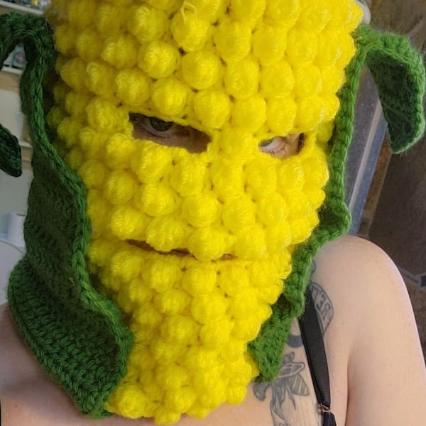 Crochet Corn Balaclava PDF DIGITAL DOWNLOAD Pattern