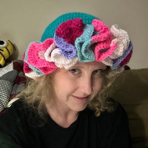 Crochet Ruffle Hat