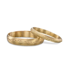 Couples Matching wedding bands in 14k gold, His and hers rings, Wedding Rings Set