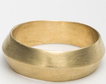 Wide Wedding Band In 14K Gold