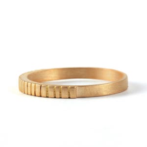 18K Gold Ring, Thin Band Rings Wedding Ring, Engagement Ring