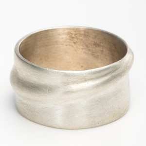 Wide Wedding Band Band in Silver