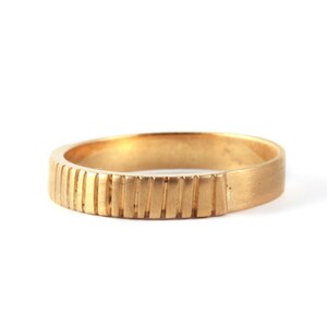 4mm gold band ring, 4mm gold ring, Men Wedding Ring Gold, 4mm wedding band, Men Matte Wedding Band, 14k Gold Wedding Ring