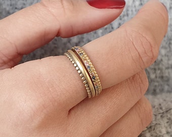 Wedding Ring Set in 18k Gold