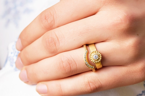 etsy gold ring set