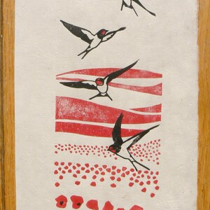 Swallows Over Poppy Fields Linocut Print Etsy UK swallows-over-poppy-fields-linocut-print-etsy-uk