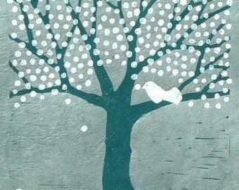 Imprimé Blossom Tree Lino cut