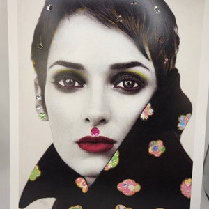 WinonaRyder/Print/Art/Actress/Walldecor/BlackandPrint/10x8