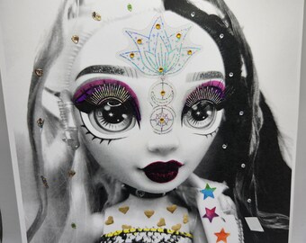 HeatherGrayson/RainbowHighDoll/Walldecor/Print/Blackandwhite/101/2x81/2