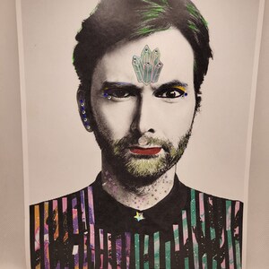 DavidTennant/DrWho/Tardis/Print/Blackandwhite/WallArt/11x81/2