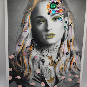 SophieTurner/Gameofthrones/Print/Art/Blackandwhite/11x8