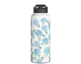 Stainless Steel Hydrangea Water Bottle