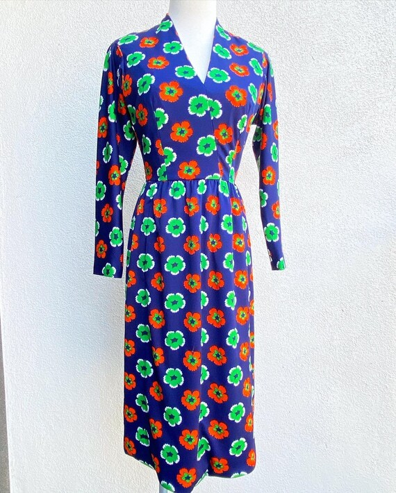 S 60s Pauline Trigere Designer Dress Vintage Mod … - image 3