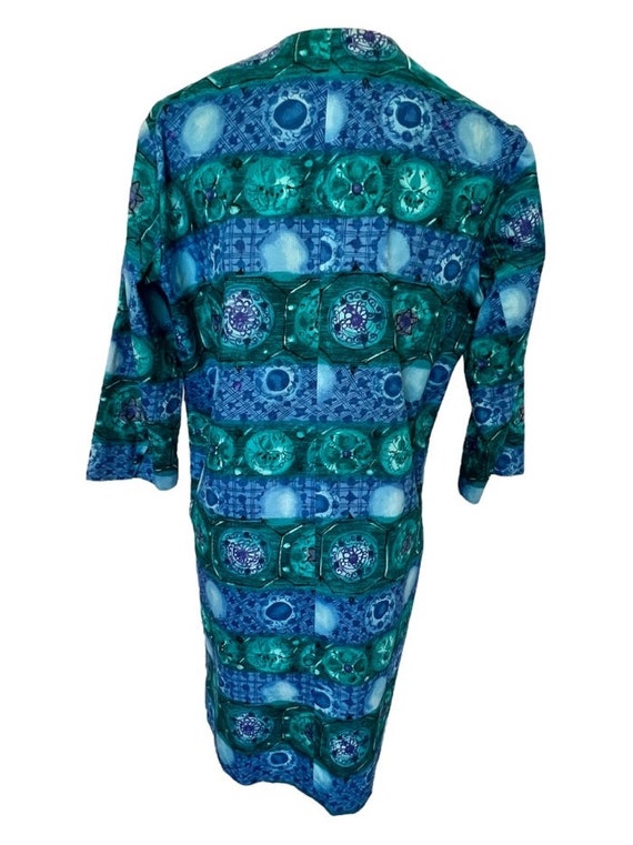 S M Top Coat Duster Tiki Tunic Blue by The Kahala… - image 3