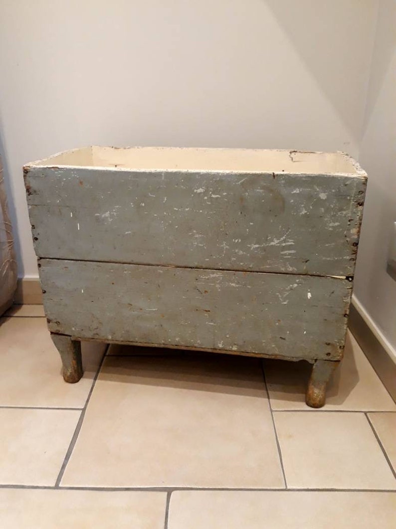 antique white toy chest