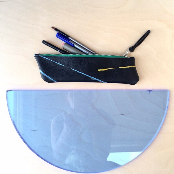 Pencil Case Pattern Leather Etsy