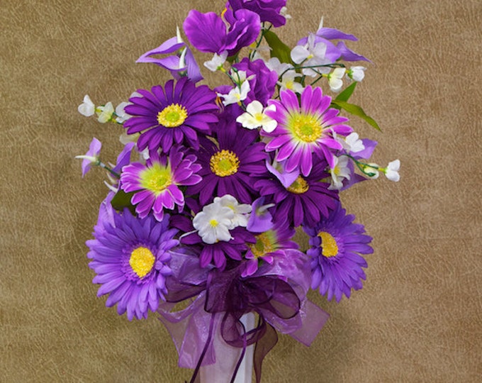 Silk Flower Memorial Vase Cemetery Vase Cemetery Cup Etsy