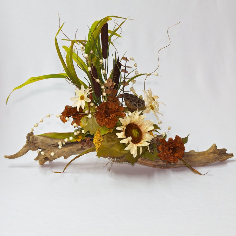 Driftwood Floral Arrangement Driftwood Flower Arrangement Etsy