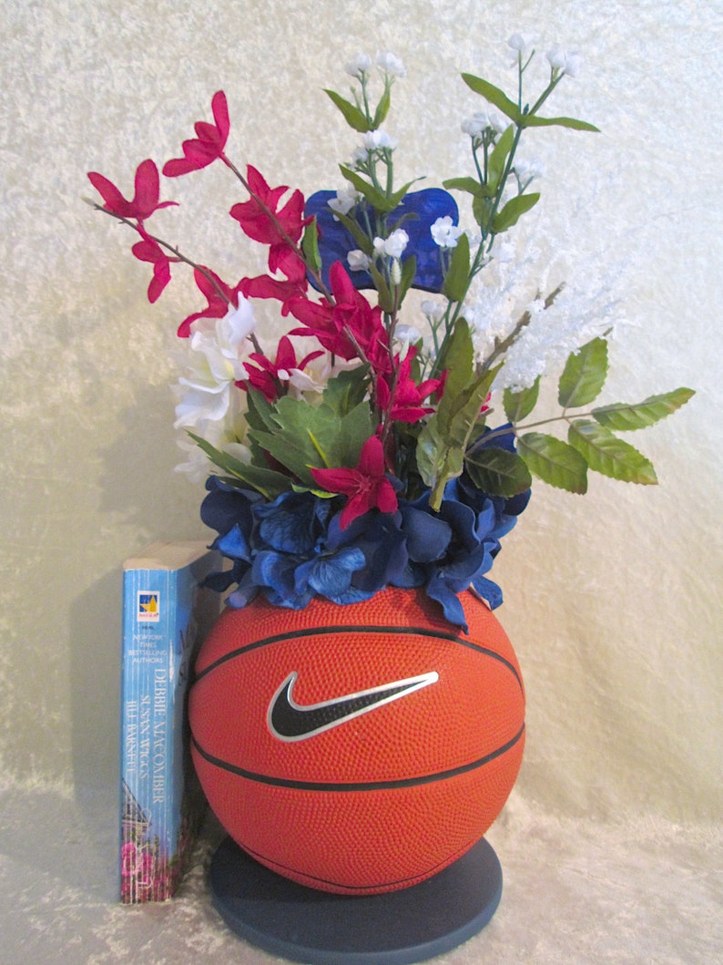 Gonzaga Basketball Fan Silk Flower Arrangement Blue Red and - Etsy