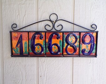 Frames That Fit  Our ORIGINAL 5 9/16" Tall House Address Talavera Tiles That We Sell Separately Here On Etsy.