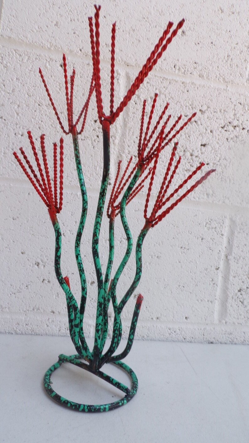 Small Ocotillo Metal Yard Art Hand Made Hand Painted See Etsy