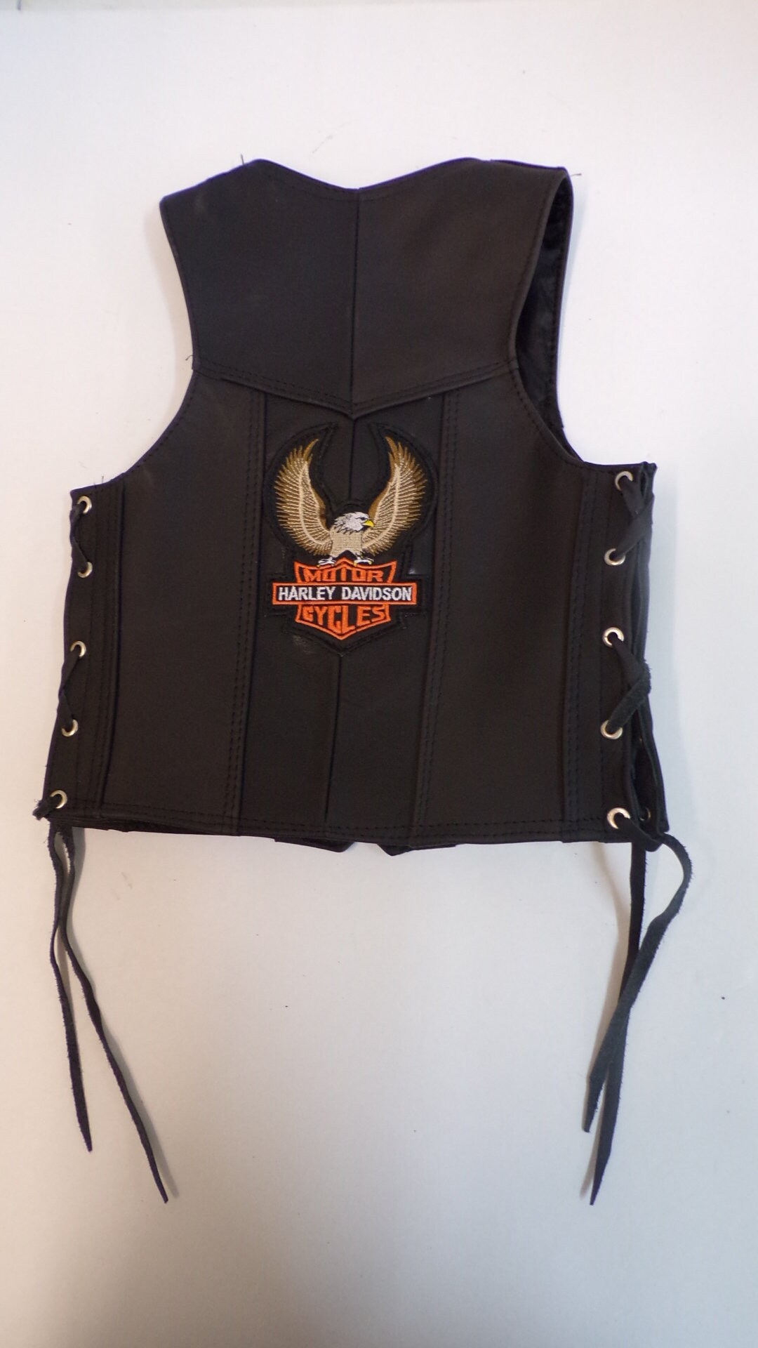 Childs Top Quality Leather Bikers Style Vests. Childs Sizes