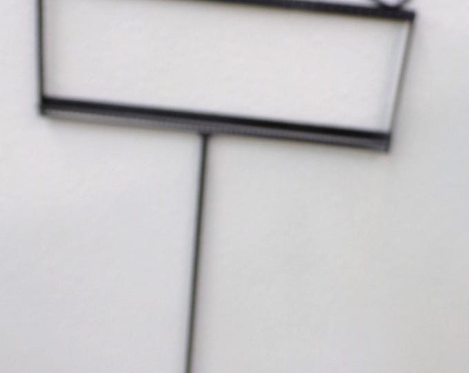 Featured listing image: Stick-in-Ground Address Frame – Horizontal Iron Holder for 6x3 Talavera Address Tiles