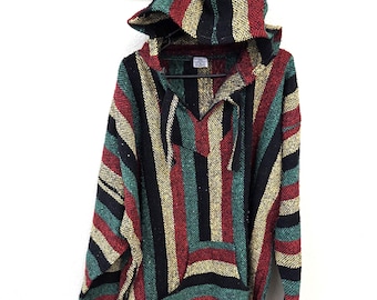 3X Baja Surfer Pullover Hoodie Poncho – Mexico Beach Jacket