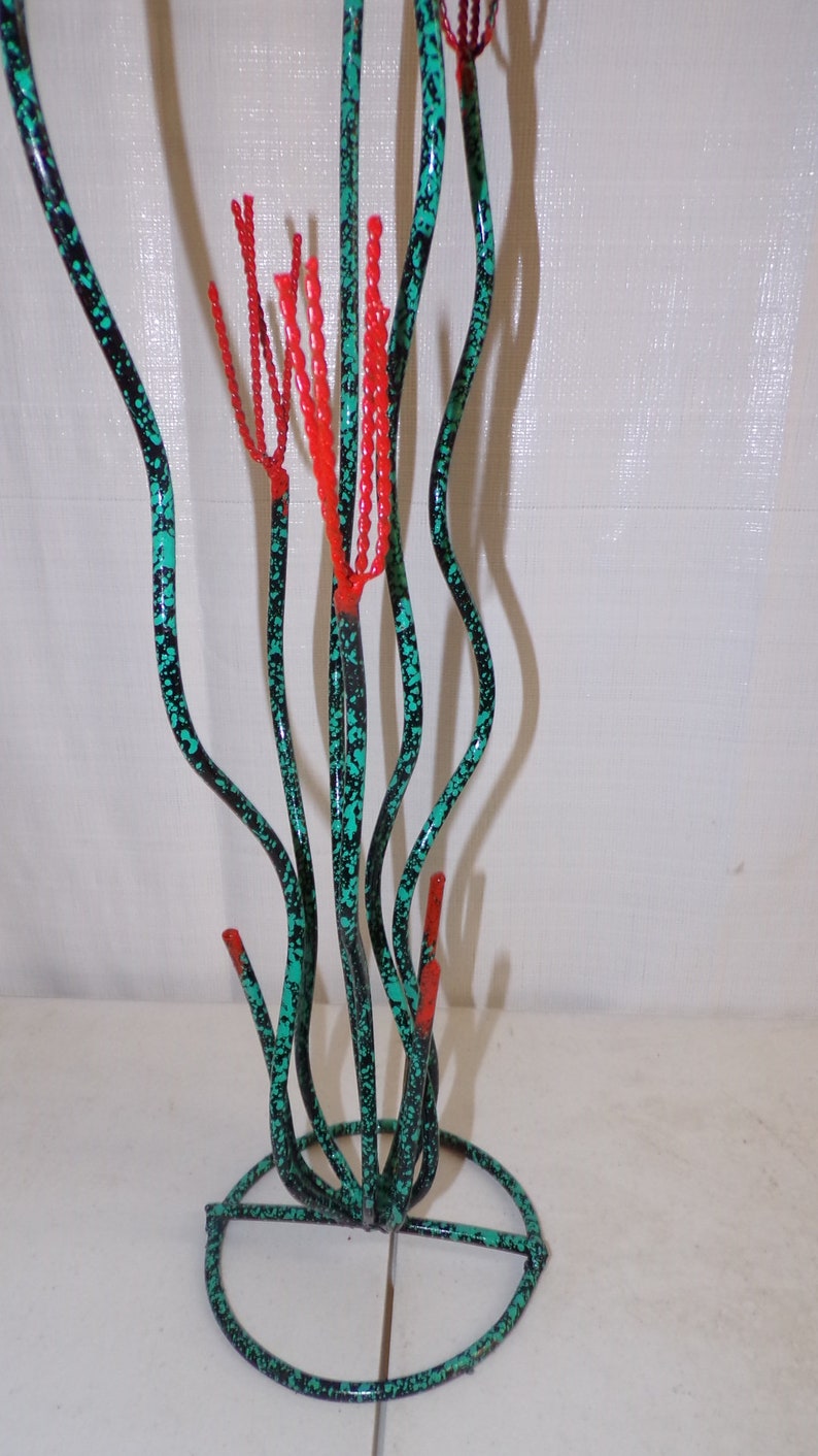 Beautiful Ocotillo Metal Yard Art Hand Made Hand Painted Etsy