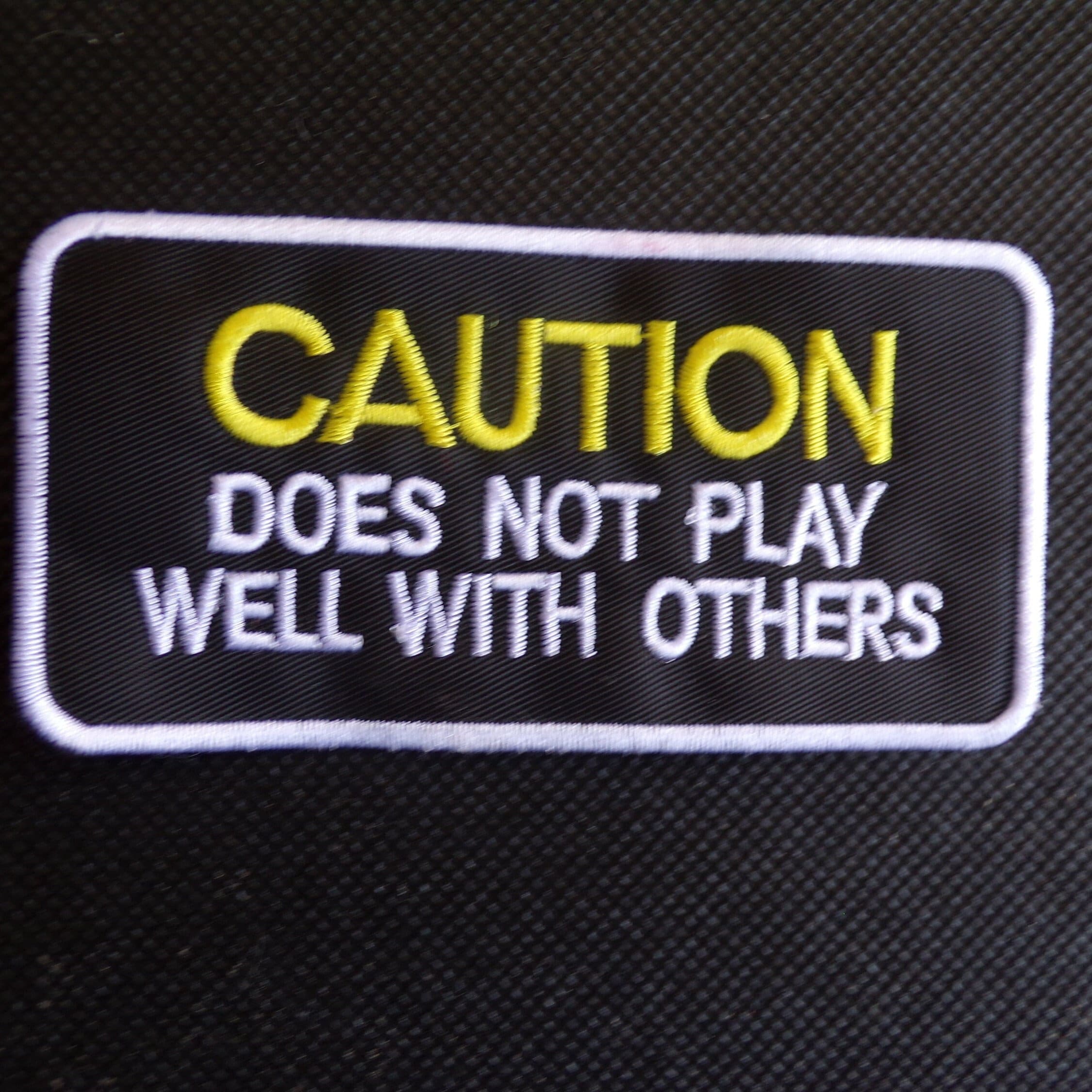 Caution Plays With Self Funny Embroidered Biker Patch – Quality Biker  Patches