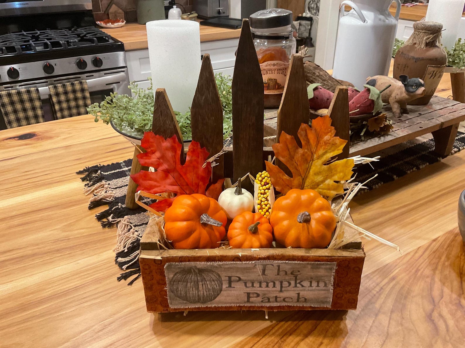 Rustic Fall Picket Planter - Etsy