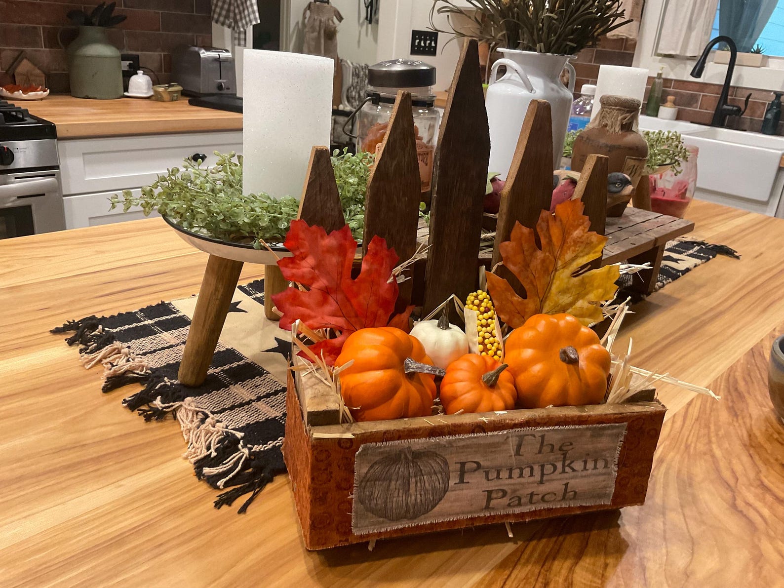 Rustic Fall Picket Planter - Etsy