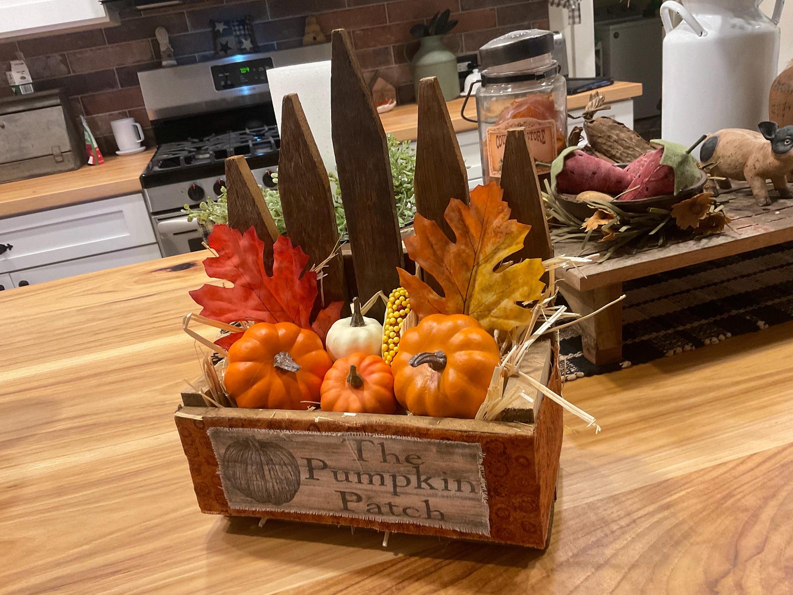 Rustic Fall Picket Planter - Etsy