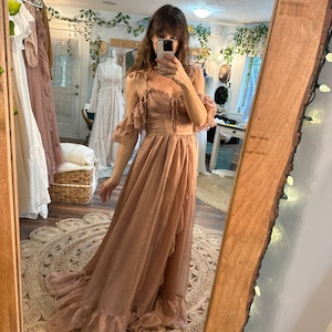 Pre-Order: The Poetry Gown Reclamation Romantic dress coffee rose