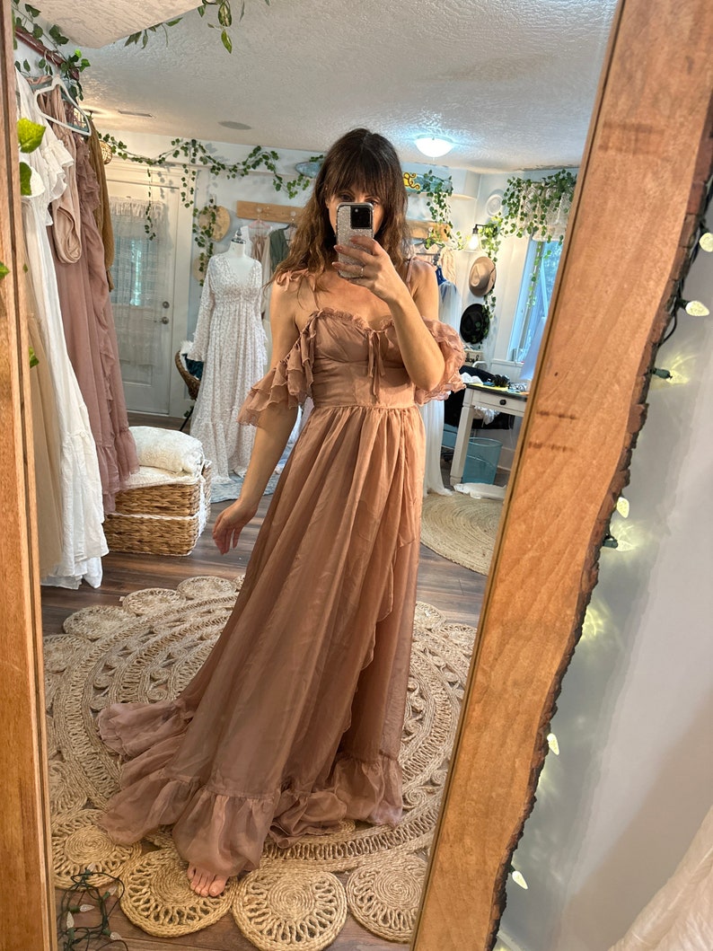 Pre-Order: The Poetry Gown Reclamation Romantic dress coffee rose