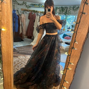 Allow 8 weeks - preorder the Emotions two piece dress in navy floral print