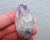 Chevron Amethyst pendant Tumbled Raw Amethyst Chevron Amethyst  Amethyst Rough Pendant Stone pendant Crown chakra stone Immune support