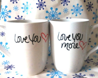 Valentines Day - Love You More - Set of 2 Mugs