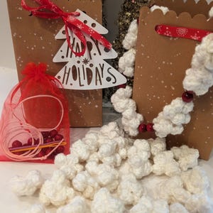 Christmas Crochet Popcorn Garland DIY Kit