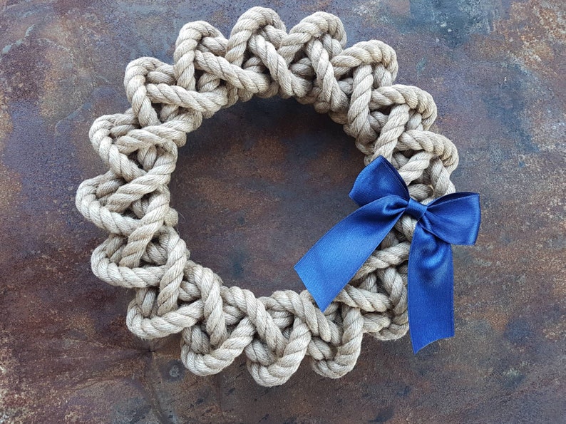 Christmas Rope Wreath for Front Door Nautical Wreath Beach Etsy