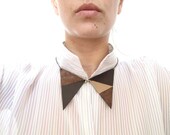 Leather Collar Necklace leather bib necklace Geometric necklace