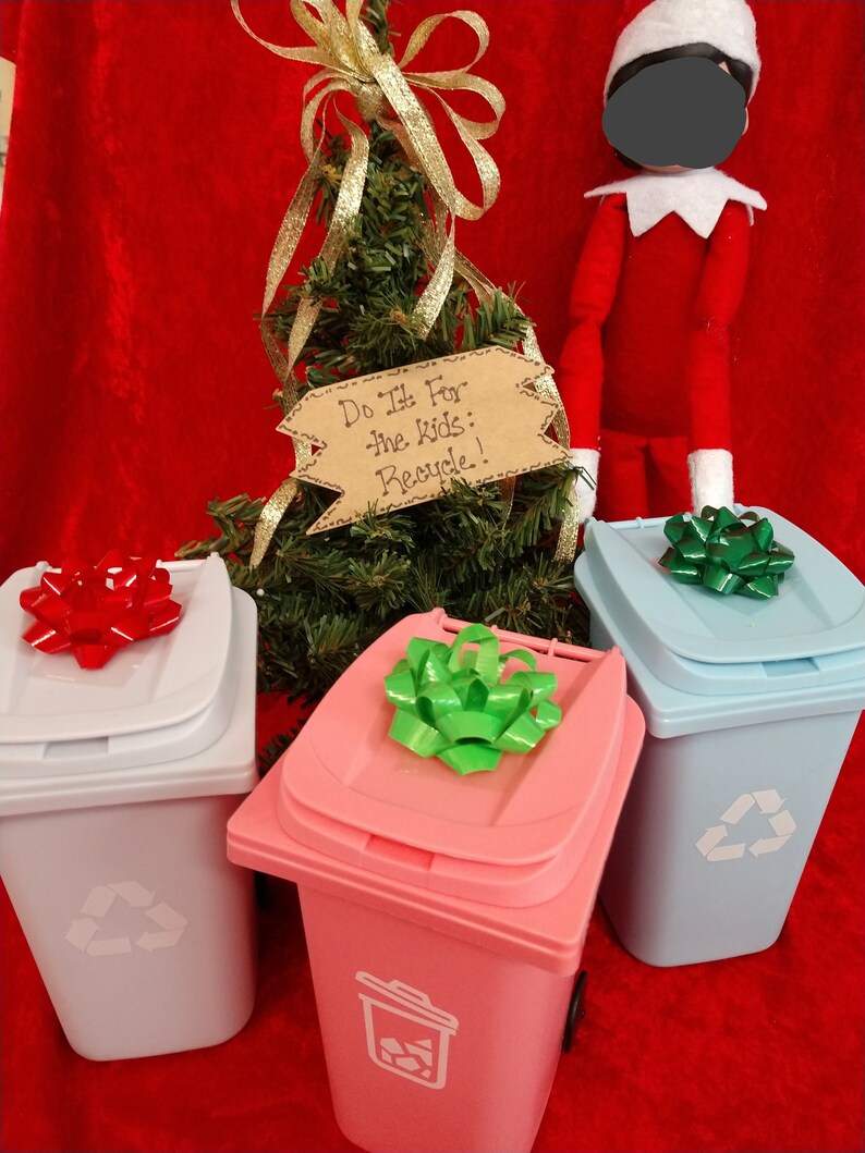 Christmas Elf/doll Prop Recycle/trash Can Etsy