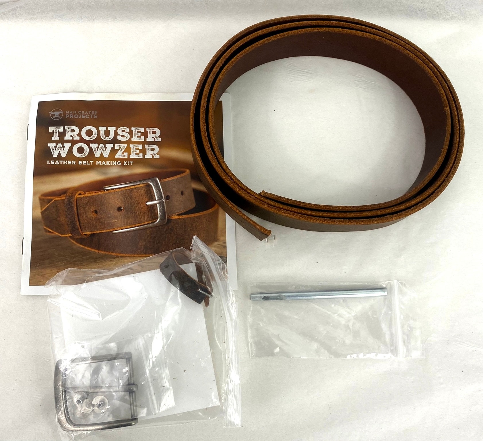 Man Crates Project Leather Belt Making Kit trouser 