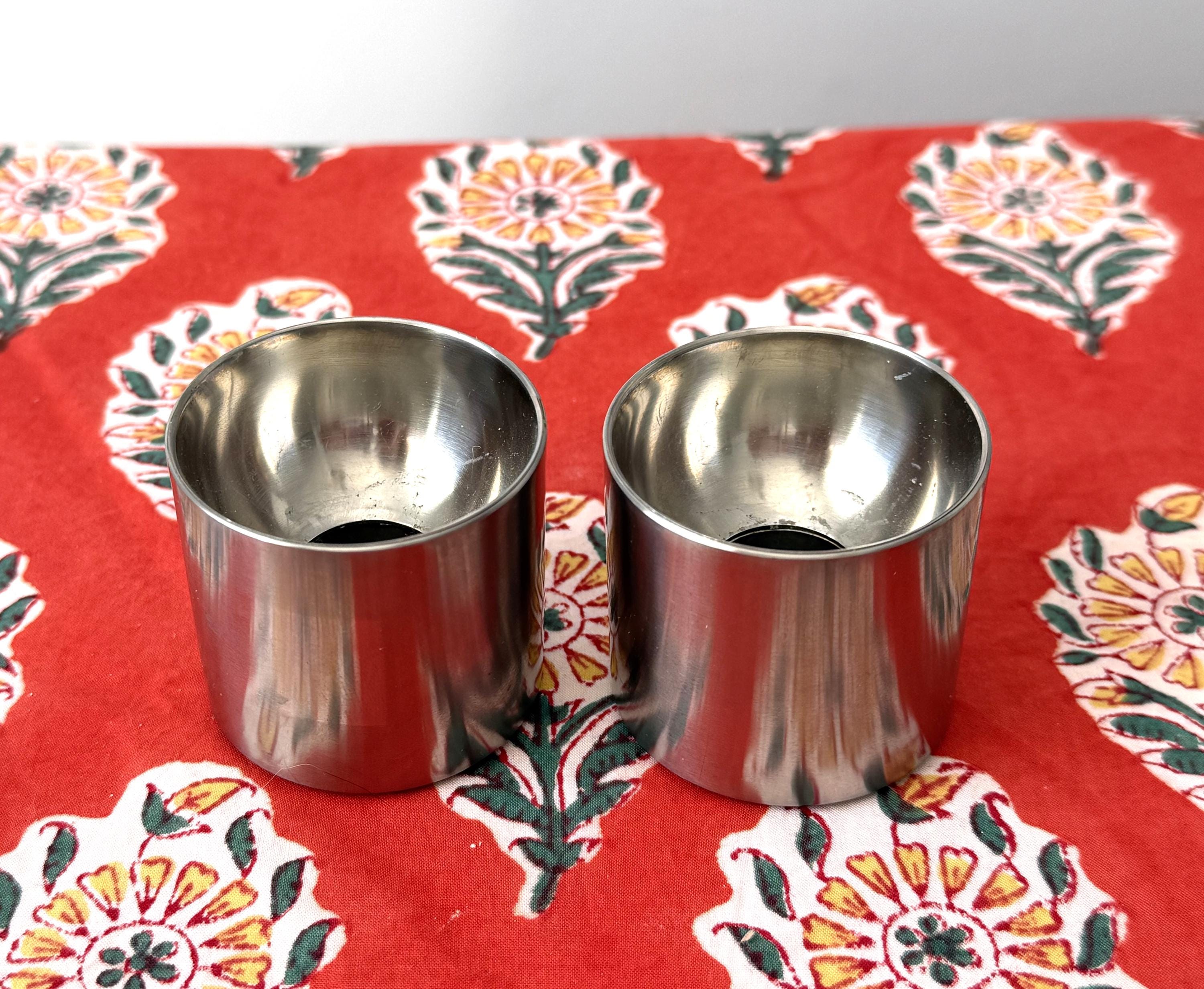 Nambé, Duets Triple Condiment Server with Lids & Spoons Nambé, Duets Triple Condiment Server with Lids & Spoons